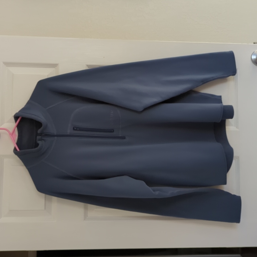 Solstice, XL, extra long sleeve, fleece, steel blue,